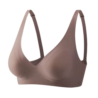 New Fashion Traceless Jelly Bra for Women Comfortable Wireless Push up Brassiere Sexy Solid Color Seamless Intimate Underwear