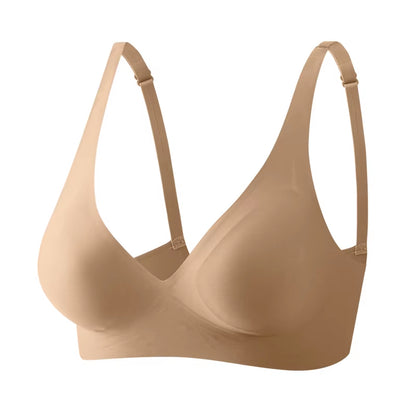 New Fashion Traceless Jelly Bra for Women Comfortable Wireless Push up Brassiere Sexy Solid Color Seamless Intimate Underwear